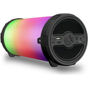 Sykik SP198BT, Powerful Portable Boom Box Speaker with Bluetooth Wireless Connection, FM Radio, SD and USB Ports, Built-in Rechargeable Battery