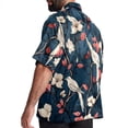 thumbnail image 3 of Tree Men's Short Sleeve Poplin Beach Shirts, Casual Printed Button Down Summer Hawaiian Shirt - Unisex, 3 of 6