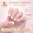 thumbnail image 3 of Press On Nails Short Square French Nude – Solid Color Fake Nails, 4 Boxes Set,Easy Press-On Application, Suitable for Daily Wear, Work and Casual Use, 3 of 9