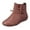 Brown, variant on Ankle Boots for Women No Heel Lace up Vintage Slip on Flat Arch Support Winter Snow Booties(Brown,8.5)