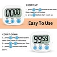 thumbnail image 4 of nipocaio Timer for Kids,Oversized Display,Kitchen Timer Digital,Magnetic Back,Loud Ring,Stand for Cooking,Teachers,Kids（White）, 4 of 6