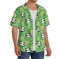 thumbnail image 2 of Sikiie Cartoon Panda And Leaf 1 Men's Wrinkle Free Untucked Cuban Shirt Business Casual Button Down Shirts Short Sleeve Shirt4X-Large, 2 of 5