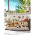 thumbnail image 6 of Outdoor Pillows Waterproof, Botanical Mushrooms Bedding Throw Pillows with Insert for Couch Sofa Bed, Retro Fall Wild Flowers Farmhouse 18x18 Inch Pillowcases Decorative Patio Pillow Set of 1, 6 of 8