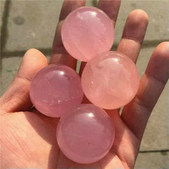 EOEMY Natural Quartz Crystal Healing Gems Sphere Ball Energy Stone Reiki Decor   Stand-Rose Quartz(About 60mm,460G)