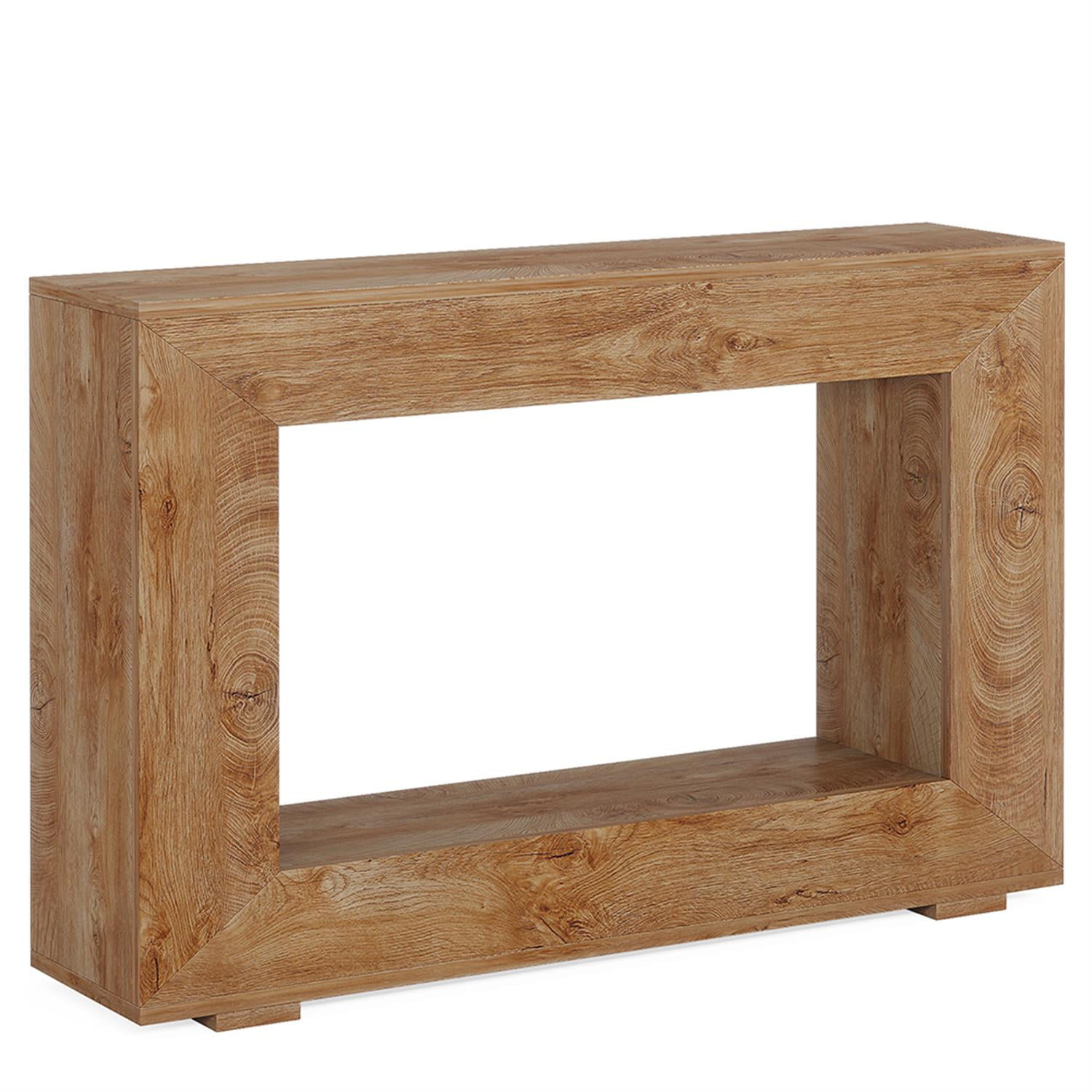 Demi Bonn 47" Farmhouse Console Table, Modern Living Room Sofa Table with Storage, Contemporary Entryway Hall Table, Foyer Display Table, Brown