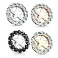 thumbnail image 4 of Dermal Anchor Tops with CZ Paved Circle Outlined Star Center, 4 of 6