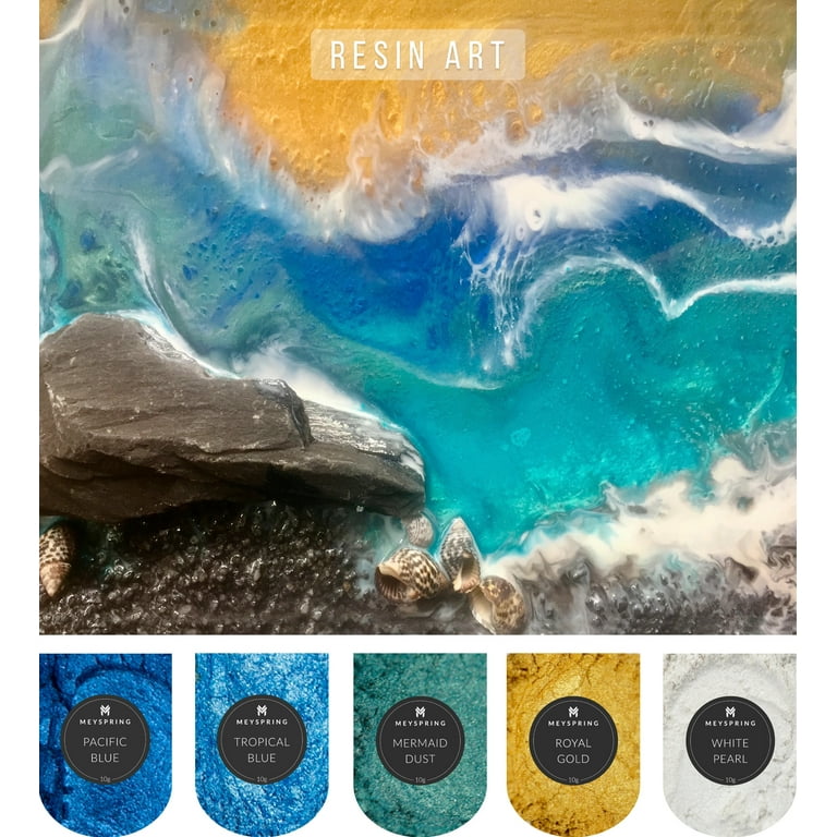 MEYSPRING Gemstones Collection Mica Powder for Epoxy Resin - 100g - Epoxy  Pigment Colors for Resin Art Geode Art - Resin Pigment Powder and Cosmetic  Grade Mica Powder - Epoxy Resin Pigment Set