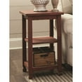 thumbnail image 2 of Alaterre Meuble Cottage de Campagne Table d'Appoint à 2 Étagères Finition Antique Rouge, 2 of 6