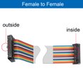 thumbnail image 4 of Uxcell 2Pcs Flat Ribbon Cable 2.54mm Pitch 26 Pin Female to Female Rainbow IDC Flat Ribbon Wire Connectors 118cm Length, 4 of 6