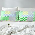 thumbnail image 4 of Erosebridal Plaid Square Sheet Set Twin,Geometric Buffalo Bedding Sets Twin Size,Checkered Decor,Breathable,3pcs, 4 of 7