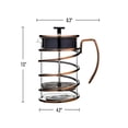 thumbnail image 6 of OVENTE French Press Coffee Maker 27 Ounce with Heat Resistant Borosilicate Glass, Stainless Steel Design and 4-Level Filter System, Portable Cold Brewer Pot for Travel, Camping or Gift, Copper FSW27C, 6 of 8