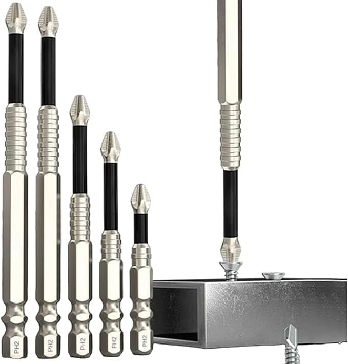 Tools Drill Bits,  Tools Magnetic Drill Bits, K5 Impact Resistant Non Slip Bit, Rowgins High Magnetic Screw Driver Drill Bit Set 25 50 65 70 90 150mm Screwdriver Set for Repair