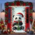 thumbnail image 4 of xihome Decoracin navideña para puerta: Pap Noel entrega regalos. Fondo para fiestas navideñas. Tela de polister, 180 x 90 cm., 4 of 6