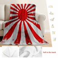 thumbnail image 5 of Japanese Flag Blanket Soft Cozy Warm Throw Blanket for Couch, Plush Fuzzy Flannel Fleece Blankets for Sofa, Red Flag Retro Abstract Bed Blankets Lightweight Gifts for Women, 50"x80", 5 of 9