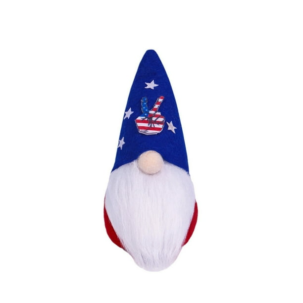 4 de Julio Gnomos Decoraciones de Mesa Pequeño Gnomo Patriótico Rojo Blanco y Azul Bandeja Escalonada Día de la Independencia Día de los Caídos Adornos Suecos para el Hogar Suministros para Fiestas