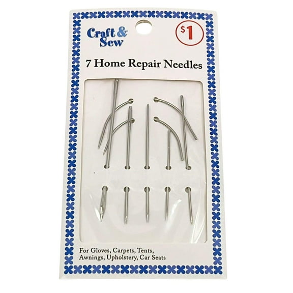 Fabric Repair Steel Hand-Sewing Needles: 7 Count