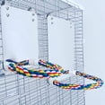 thumbnail image 3 of Acrylic Parrot Toy Mirror with Rope Perches Bird Swing Comfortable Perch for Parakeet Cockatiel Canary, 3 of 5