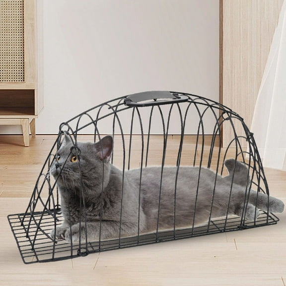 Niceauty Practical Black Cat Bath Cage with Breathable Scratch Resistant Mesh for Grooming and Nail Trimming