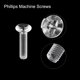 thumbnail image 4 of M4 x 20mm Plástico Phillips Máquina Tornillos, PC Plana Cabeza Máquina Pernos Transparente 25uds, 4 of 4
