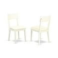thumbnail image 3 of 5 Piece Dinette Set - Round Table & 4 Chairs - Linen White Finish - Kitchen Dining Room Set, 3 of 5