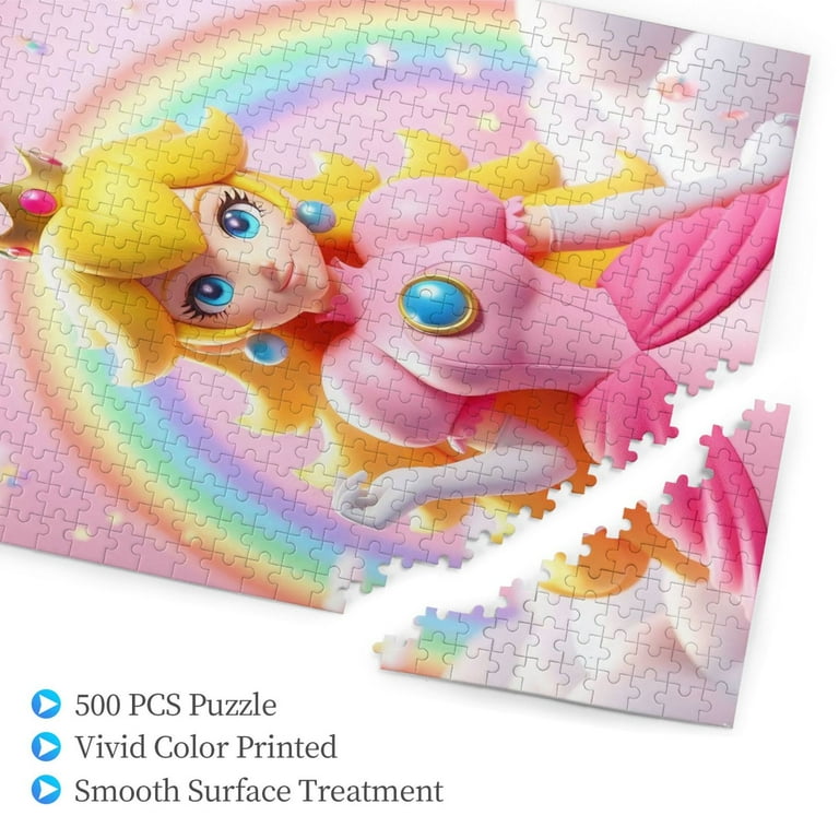 COLORFUL PEACH JIGSAW PUZZLE 500ピース Princess Peach Jigsaw Puzzles 300 500 1000 Piece Colorful