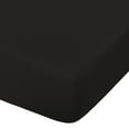 thumbnail image 4 of Ntbay 100% Brushed Microfiber Fitted Crib Sheets, Ultra Cozy and Soft Crib Sheet for Standard Crib and Toddler Mattresses, Boys, Girls, Unisex, 28" x 52", Black, 4 of 5