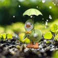 thumbnail image 5 of Duck Statue, Animal Garden Statue Resin Umbrella Raincoat Duck Ornament Collectible Figurine Duck Figurine Garden Decor Statues Figurines Ornaments fo, 5 of 5