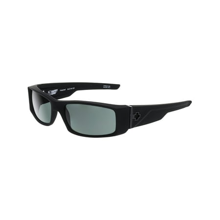 Spy Men's Polarized Hielo 670375973864 Black Rectangle Sunglasses