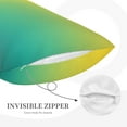 thumbnail image 3 of Naloa Teal To Yellow Gradient Pillowcase, Throw Pillowcase, Wrinkle-Free, Stain-Resistant with Hidden Zipper for Bedroom Sofa-16"x24", 3 of 6
