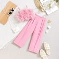thumbnail image 2 of Children Clothing Summer Girl's Pink Outfit Sets Lace Mesh Flower Vest and Long Pants Kids Clothes Girl's Elegant Sets, 2 of 8