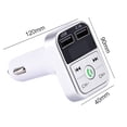 thumbnail image 3 of Adaptador De Transmisor Fm Para Automóvil Cargador de coche de llamada 12V-24V Adaptador de coche de radio M con pantalla digital (Plata) Likrtyny Accesorios para autos y motos, 3 of 8