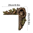 thumbnail image 6 of Lucahom Forest Doorway Door Frame Sign, Wooden Tree Hollow Door Decor with Bear, Oak Leaves and Moss, Rustic Woodland Home Cabin Garden Doorway Entryway Decor, 9.84 in, 1 Pcs, 6 of 6