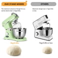 thumbnail image 4 of 8.4QT Commercial Stand Mixer 800W Aluminum Die Casting, Mixers Kitchen Electric Stand Mixer Metal Food Mixer with Stainless Steel 8L Bowl, Dough Hook, Whisk and Beater, Light Green, 4 of 10