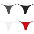 thumbnail image 4 of Gibobby Ropa interior bikini elástica para mujer Calzoncillos de bikini de doble capa de tiro bajo con tanga sexy para mujer(Negro， S), 4 of 4