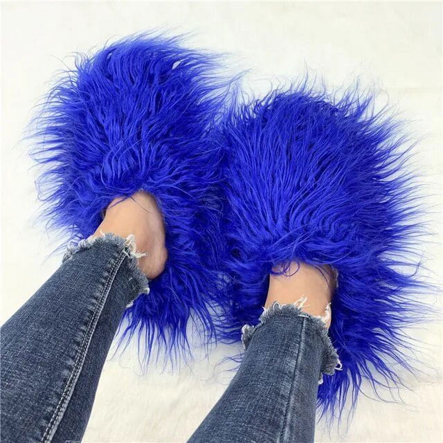 Factory Price New Designer Real Tan Sheep Fur Women Slides Slippers For Season With Customized Color