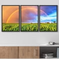 thumbnail image 3 of wall26 Framed Canvas Print Wall Art Set Pastel Sky Sunset Rainbow Farm Field Nature Wilderness Photography Realism Decorative Landscape Colorful for Living Room, Bedroom, Office - 16"x24"x3, 3 of 5