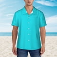 thumbnail image 4 of Lsque Aqua pattern Hawaiian Shirt for Men, Unisex Summer Beach Casual Short Sleeve Button Down Shirts-Small, 4 of 9