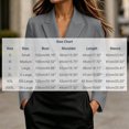thumbnail image 3 of Guieoi Fall Blazer for Women Long Sleeve Cropped Notched Lapel Hidden Buttons Business Casual Office Jacket with Shoulder Pads And Lining Gray M, 3 of 7