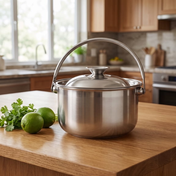 LOLIPPYY Stainless Steel Soup Pot with Lid, Cooking Pot for Kitchen, 1-Piece Cookware Set
