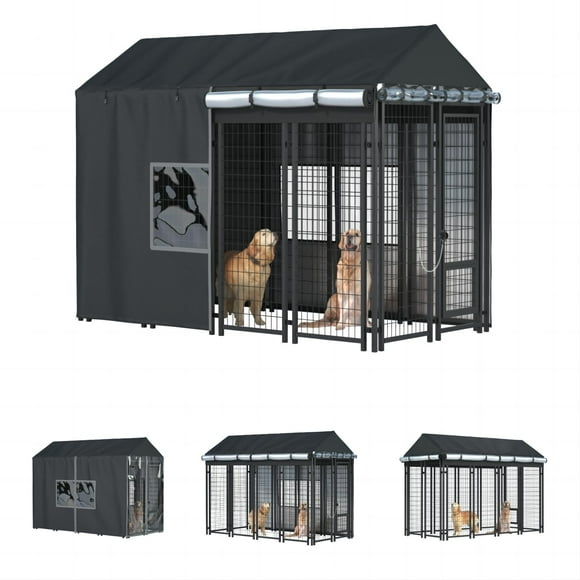 Funda para caseta para perros al aire libre LYBOSH, cobertura total de 2,4 x 1,2 x 1,8 m