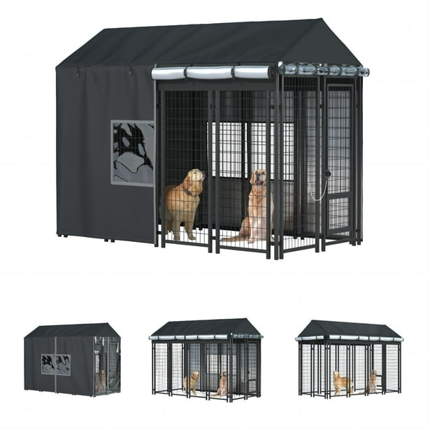 Funda para caseta para perros al aire libre LYBOSH, cobertura total de 2,4 x 1,2 x 1,8 m