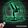 thumbnail image 4 of Craftnamesign Custom Girl Taekwondo Metal Wall Art LED Light, Personalized Kid Karate Name Sign, 4 of 5
