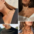 thumbnail image 3 of ChainsProMax 5mm Chain Link Choker 14 inch Layered Necklaces for Men Women Gift, 3 of 8