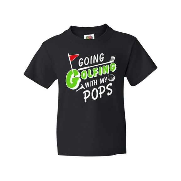Inktastic Going Golfing with My Pops- Kids Golf Youth T-Shirt
