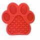 thumbnail image 1 of Alfombrilla para lamer perros con ventosa en la parte inferior, cuenco antiestrangulamiento para mascotas, cuenco de silicona antirotación para gatos, color rojo, 1 of 4