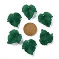 thumbnail image 4 of Autumn Theme Transparent Frosted Acrylic Pendants Maple Leaf Dark Green, 4 of 7
