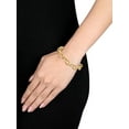 thumbnail image 3 of Everly Yellow Gold Flash Plated Sterling Silver Rolo Chain Bracelet, 3 of 4