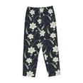 thumbnail image 4 of Xecao Lilies Flowers Women's Straight Lounge Pajama Pants: The Epitome of Relaxed Sleepwear, 4 of 9
