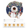thumbnail image 6 of 15 Inch Round Placemats Set of 6, Navy Blue Christmas Non Slip Heat Insulation PP Table Mats, Snowman Xmas Tree Poinsettia Eucalyptus Washable Place Mats for Kitchen Dining Party Table Decor, 6 of 7