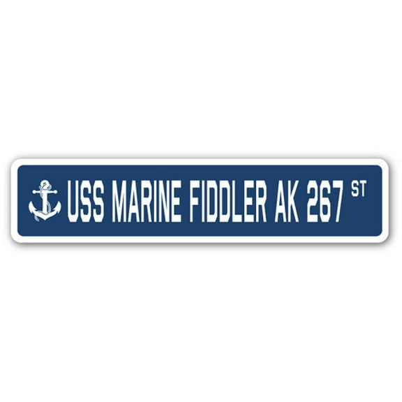 USS MARINE FIDDLER AK 267 Street Sign us navy ship veteran sailor gift